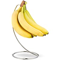 Relaxdays Soporte Plátanos- Frutero de Cocina con Gancho- Banana- UVA- Hierro Cromado- 33 x 17-5 x 16-5 cm- Plateado